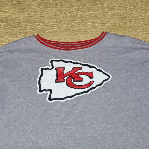 NFL Kansas City Chiefs logo pajama sweatshirt size L - Picture 2 of 5